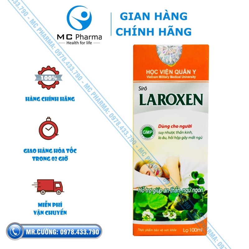 {Chính Hãng} Siro Laroxen Học viện quân y {Hỗ trợ an thần, ngủ ngon}