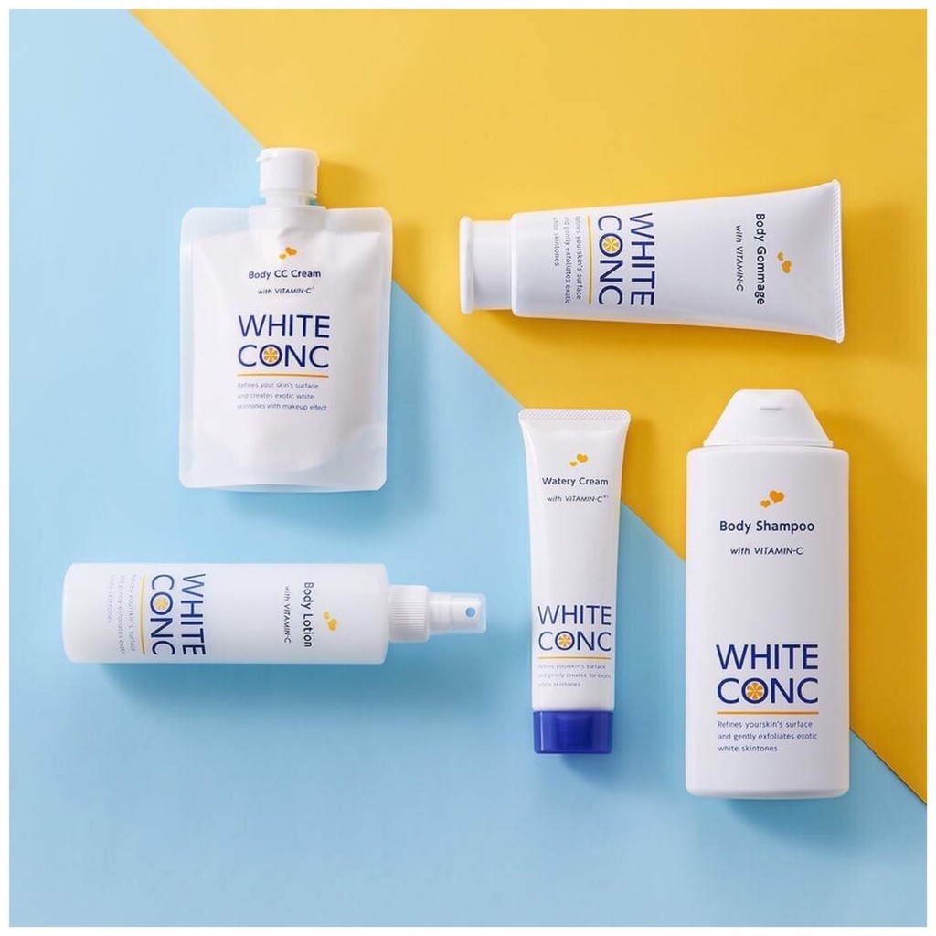 Sữa dưỡng thể trắng da White Conc Body White CC Cream Nhật Bản túi 200g - Dưỡng trắng da, mờ vết thâm, chống lão hóa