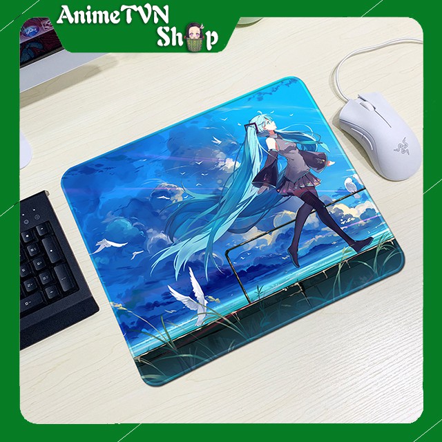 Miếng lót chuột hình Nhân vật Miku - Hàng cao cấp từ cao su thiên nhiên (24 x 20 x 0.2)