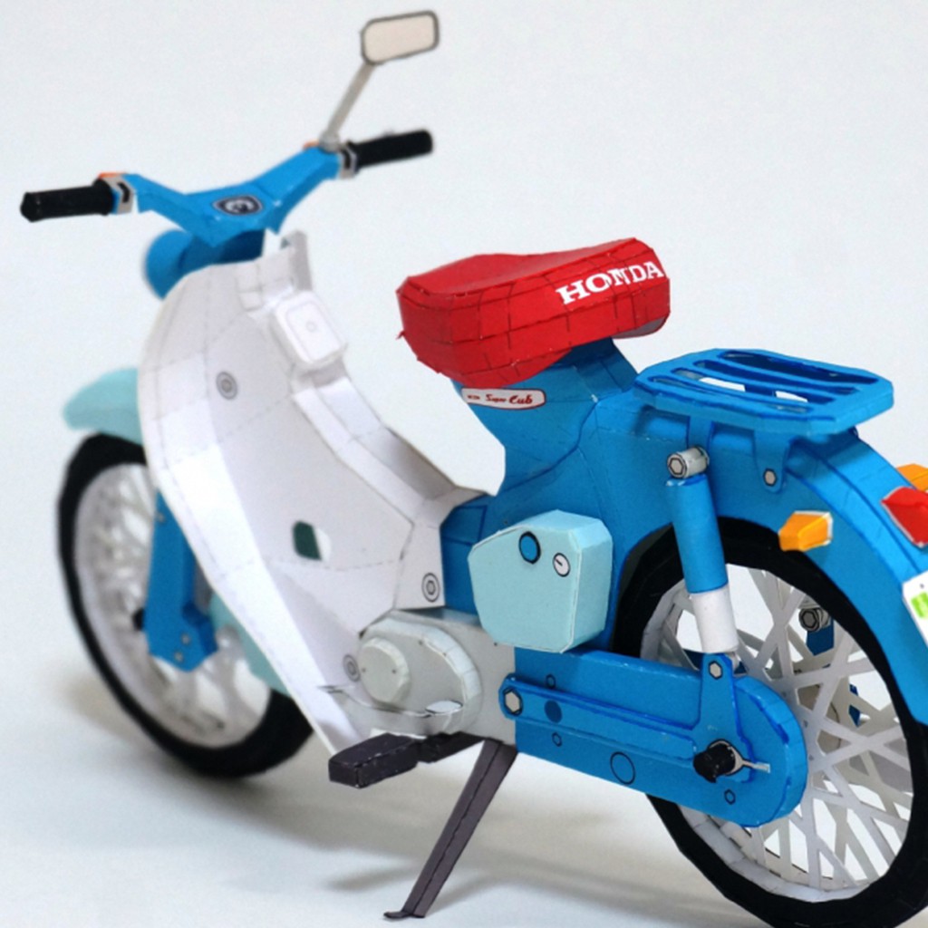 Mô hình giấy xe máy Honda C100 Super Cub