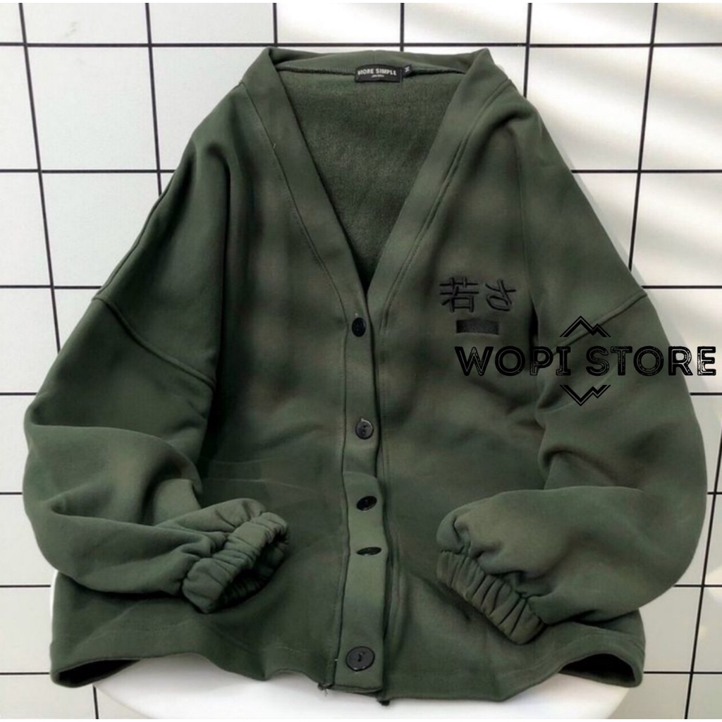 Áo Khoác Nỉ Bông CARDIGAN CUBE Form Rộng Ulzzang (Ảnh Thật)