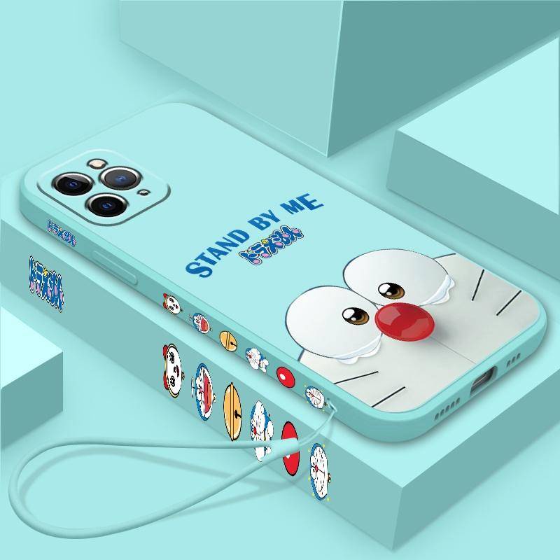 Ốp lưng iphone Ốp iPhone Dây Doraemon+Dây ốp điện thoại Case iphone cho iphone 13 /6/6s/7/8/8plus/x/xr/xs/11/12/promax