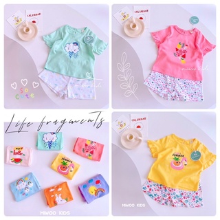 Bộ bèo miwoo kids dễ thương bé gái ❤️ freeship ❤️ đồ bộ dễ thương bé gái cotton bozip loại 1