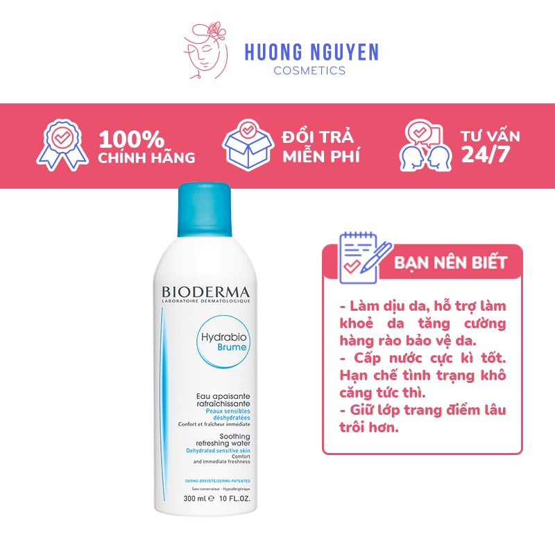 Xịt Khoáng Bioderma Hydrabio Brume 300ml | BigBuy360 - bigbuy360.vn