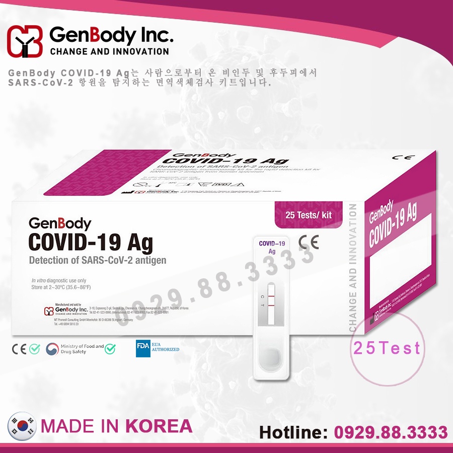 Kit Test GenBody COVID-19 Ag Hàn Quốc