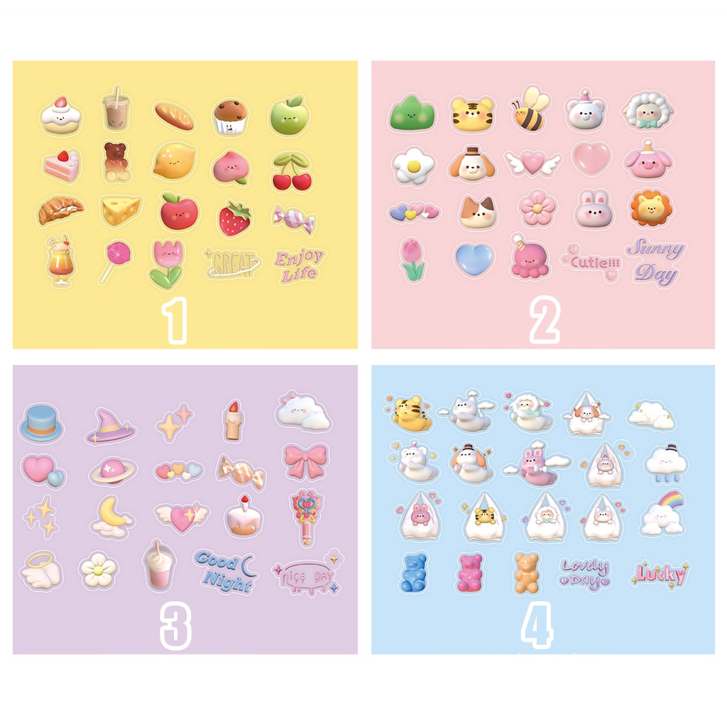 Set 40 Sticker Hình Hoa Dán Trang Trí Sổ Tay