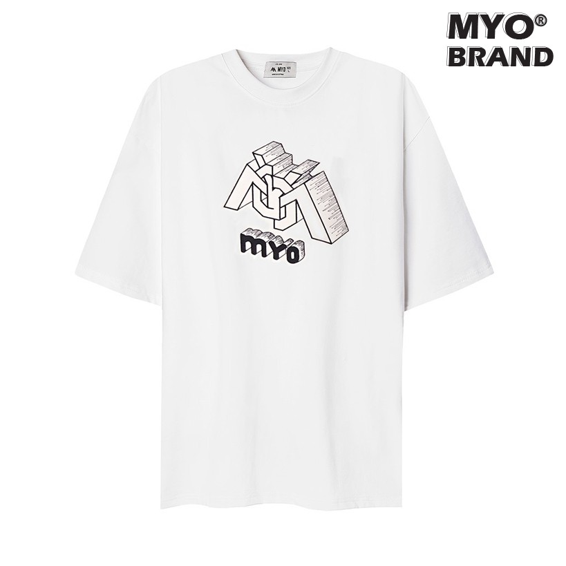 Áo Thun Phông Rộng MYO Vải Cotton Thêu Box Logo