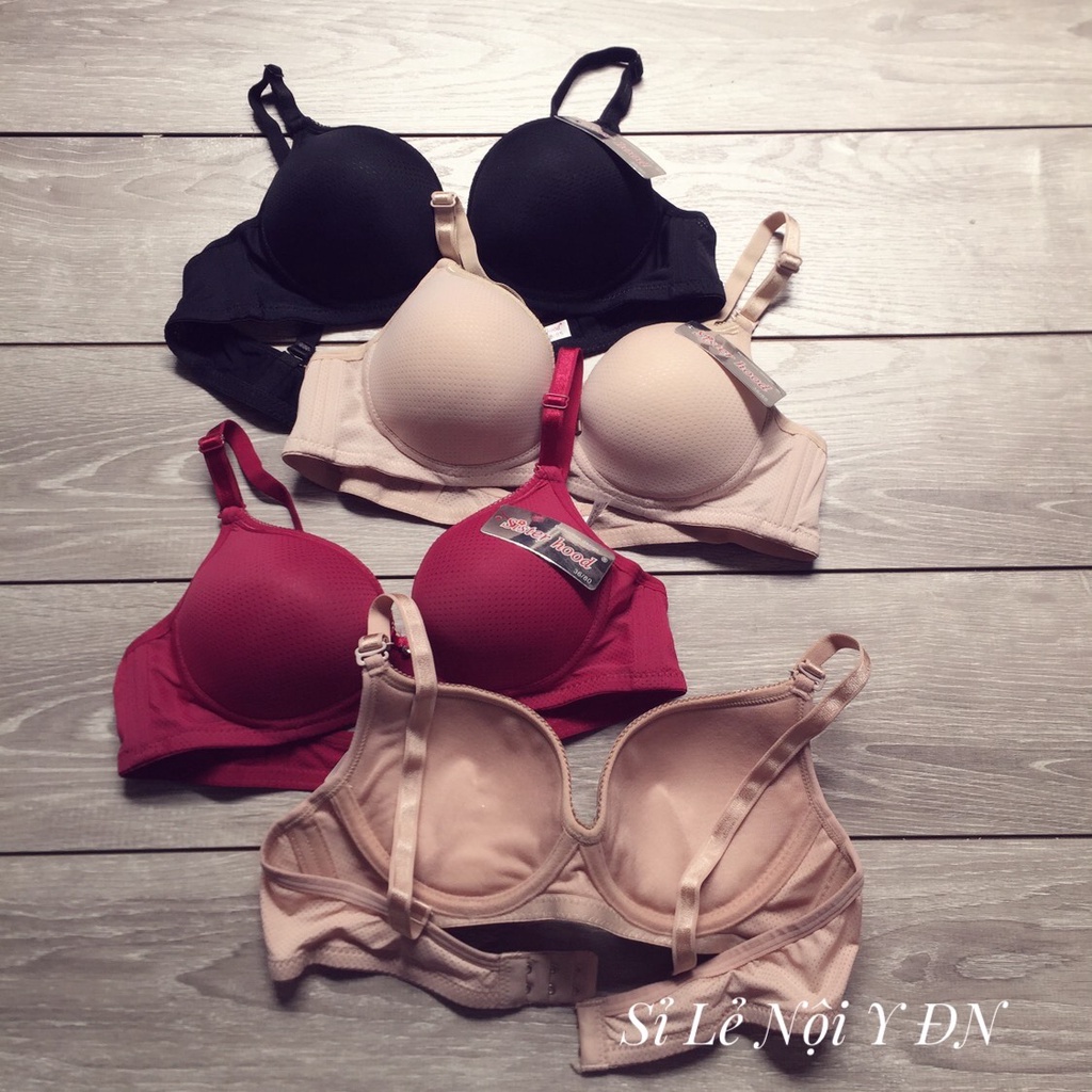 Áo Lót Nữ Nâng Vừa 2cm Không Gọng Thông Hơi Sisterhood Thái Lan 1996 Áo Ngực Nữ Không Gọng