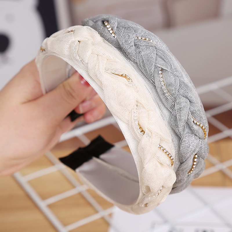 Băng Đô Cài Tóc Thắt Tết Bím Cao Cấp, Bờm Tóc Turban Vải Lụa Voan Phong Cách Hàn Quốc Cho Nữ Đẹp