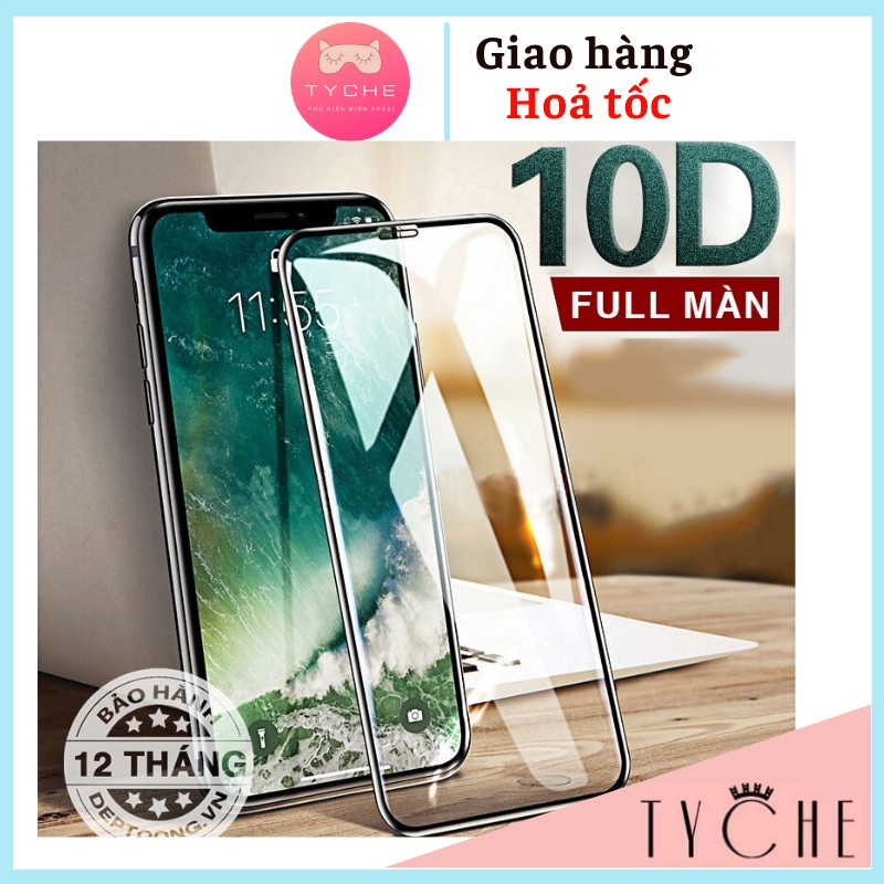 Kính cường lực 10D FULL MÀN hạn chế bám vân cho 6/6s/6 plus/6splus/7/8/7 plus/8plus/X/XR/XS max