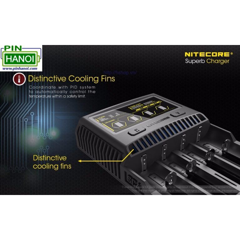Sạc 4 pin đa năng thông minh Nitecore SC4 đo dung lượng