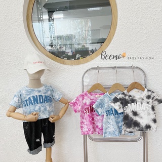 Áo phông cộc tay cho bé trai, bé gái Beemo, Chất liệu cotton, thiết kế màu loang cực hot B175