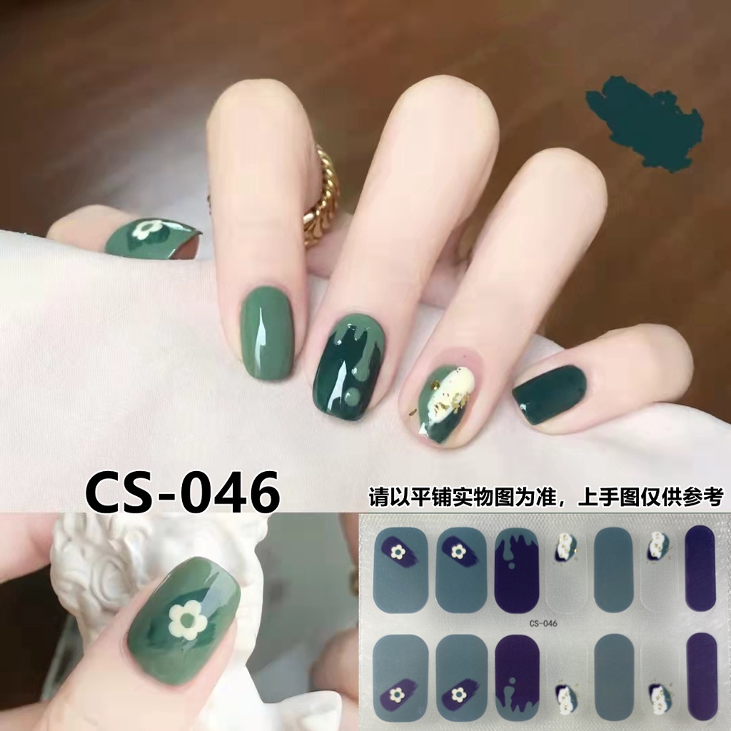 Bộ 14 Miếng Dán Móng Tay Hoạt Hình Dễ Thương Không Độc Hại Chống Nước DIY