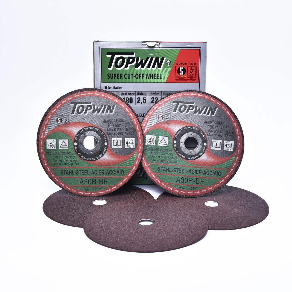 Đá cắt sắt TOPWIN 105,125,150,180 - Đá cắt inox - Đá cắt kim loại - Hàng  chính hãng
