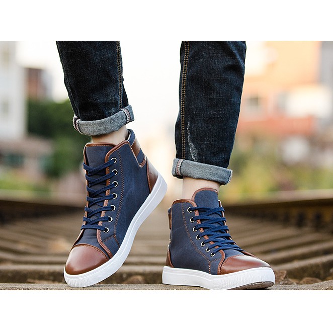 Giày Cao Cổ Nam Đế trắng, Giày Thể Thao Cổ Cao Thời Trang | BigBuy360 - bigbuy360.vn