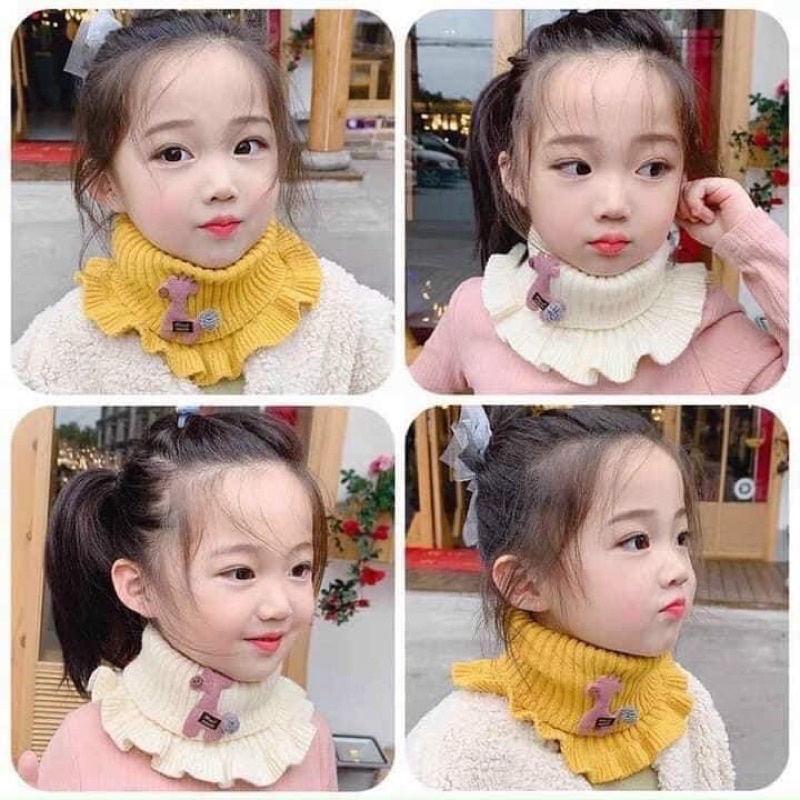 khăn len ống cổ nhún hình hươu