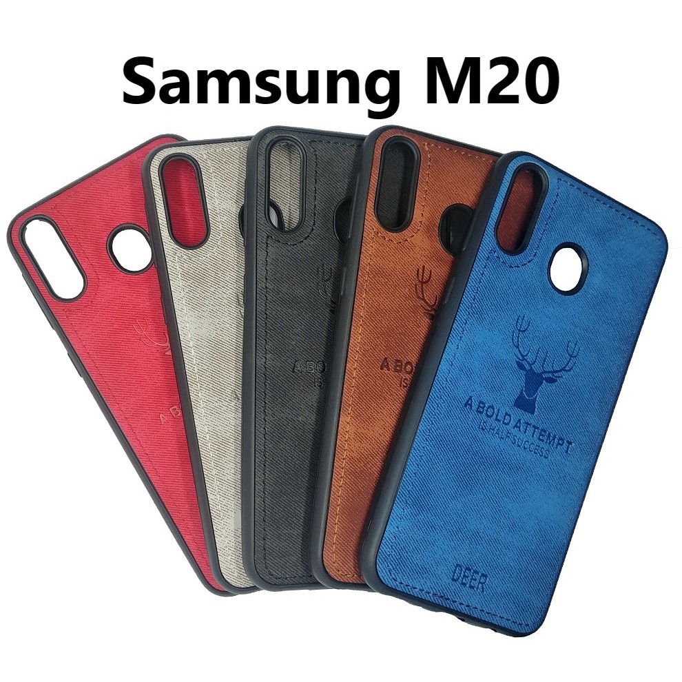 [ XẢ KHO ] Samsung J4 Core/ J2 Core/ J4+/ J4 Plus/ A6+/ A6 Plus/ M20/ J8/ A20/ A30 Ốp hươu vải Jean viền TPU dẻo