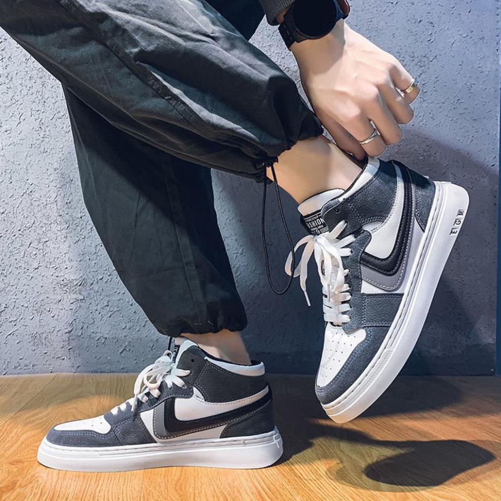 Giày sneaker nam cao cổ ullzang đế bằng đi học đi chơi mẫu mới cá tính đẹp thoáng khí, Giày nam KATEZA43 JP