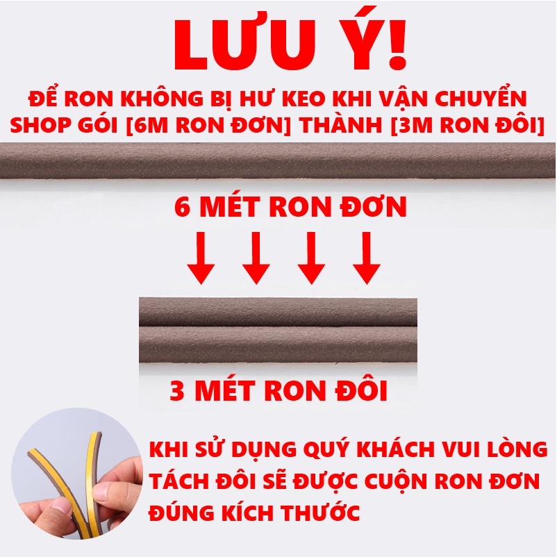 Ron cao su EPDM dán khung cửa ⭐ Gioăng cách âm chống ồn, chống bụi gắn cửa đi cửa sổ KINGRON