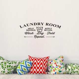Decal dán tường chữ Laundry