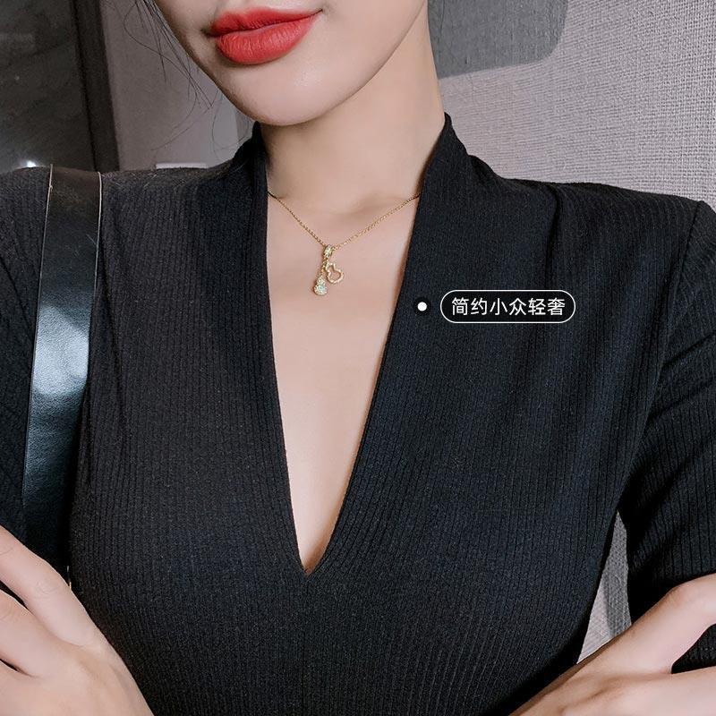 Dây Chuyền Thép Titan Mạ Vàng 18k Mặt Quả Bầu Sang Trọng
