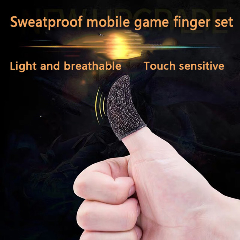 Ready Stock Mobile Finger Sleeve Breathable Non-Slip Touch Screen Sensitive Joystick Sweatproof Gloves Finger Cots For Phone Gaming