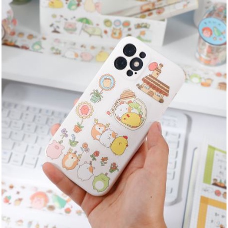 1 Cuộn sticker chất liệu nhựa trong suốt hình dán siêu dễ thương