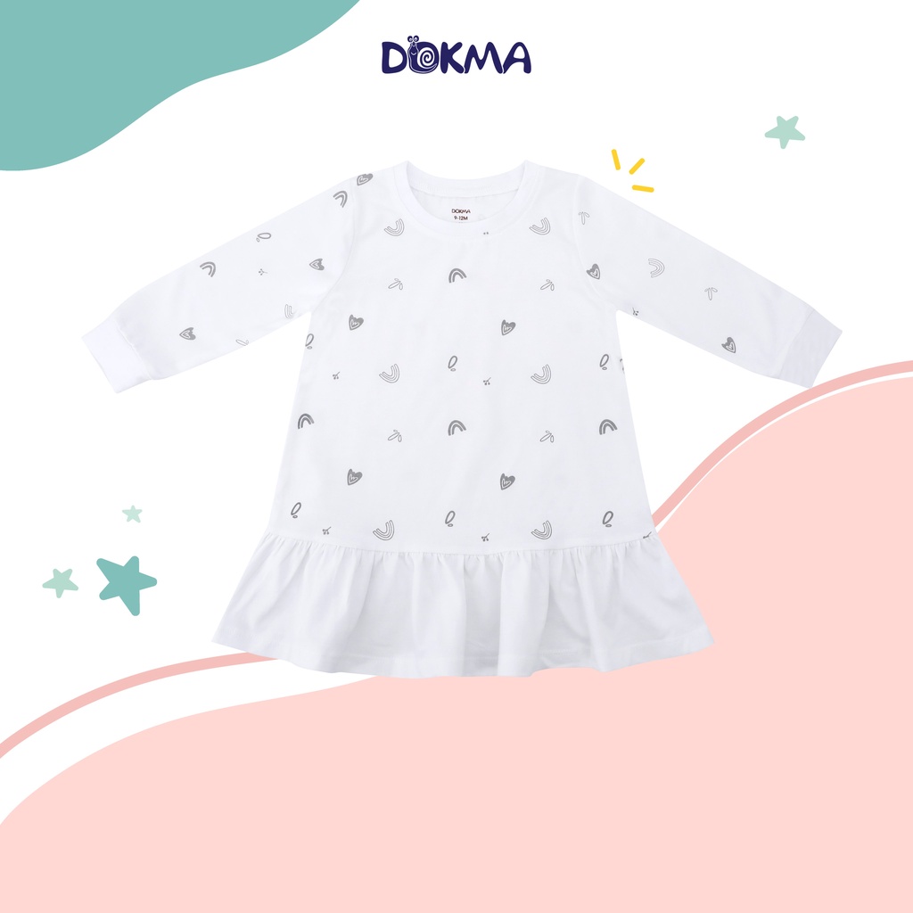 DB1214 Váy đuôi cá dài tay Bé gái Dokma