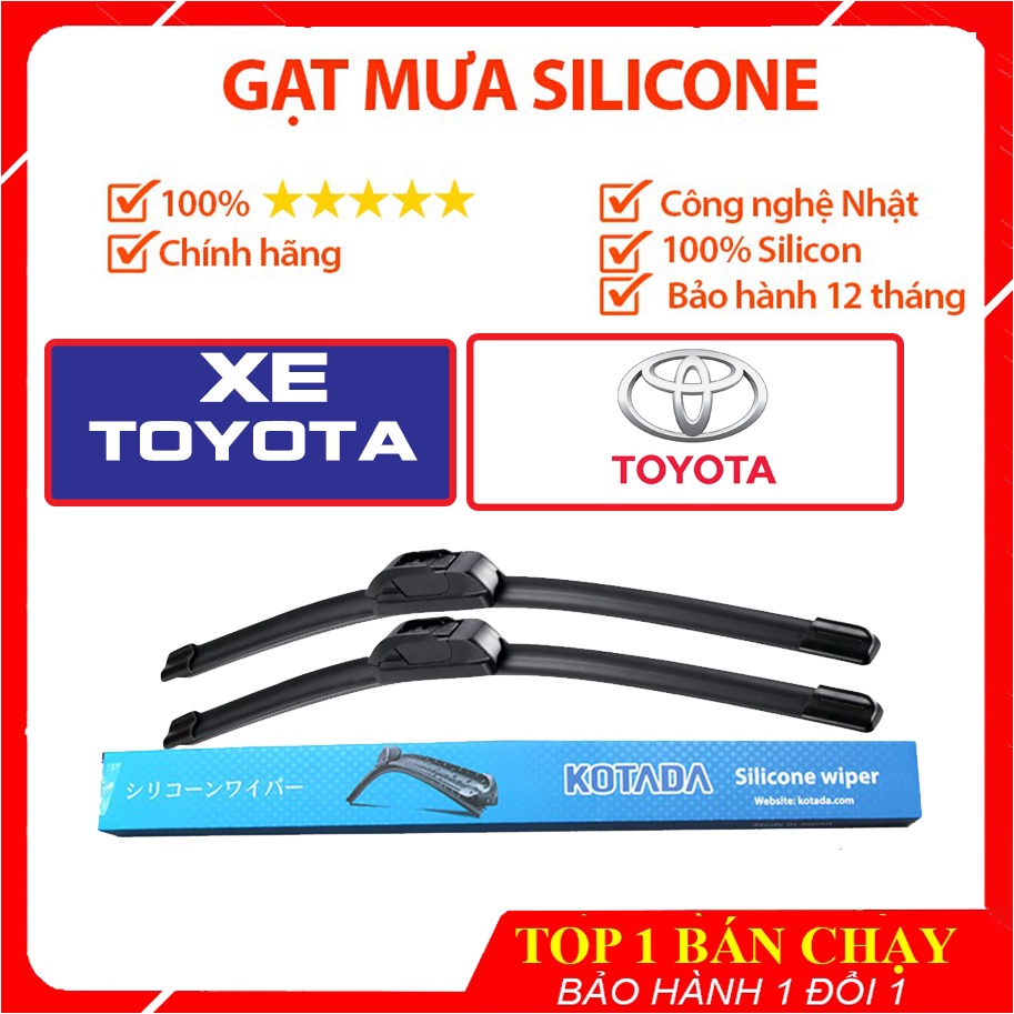 Gạt Mưa ô tô Silicon Xe Toyota KOTADA Nhật Bản mã VIS36 | Gạt mưa oto 3 khúc | Bộ 2 cái