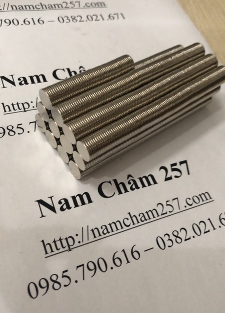 [Xả Kho] Nam châm viên 10x1mm, loại nam châm trắng đất hiếm mỏng lực hút mạnh