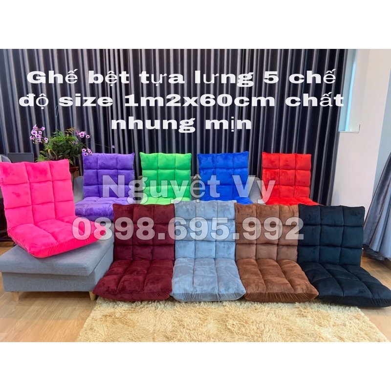 Ghế bệt tựa lưng nhung mịn rẻ đẹp nhất Hồ Chí Minh
