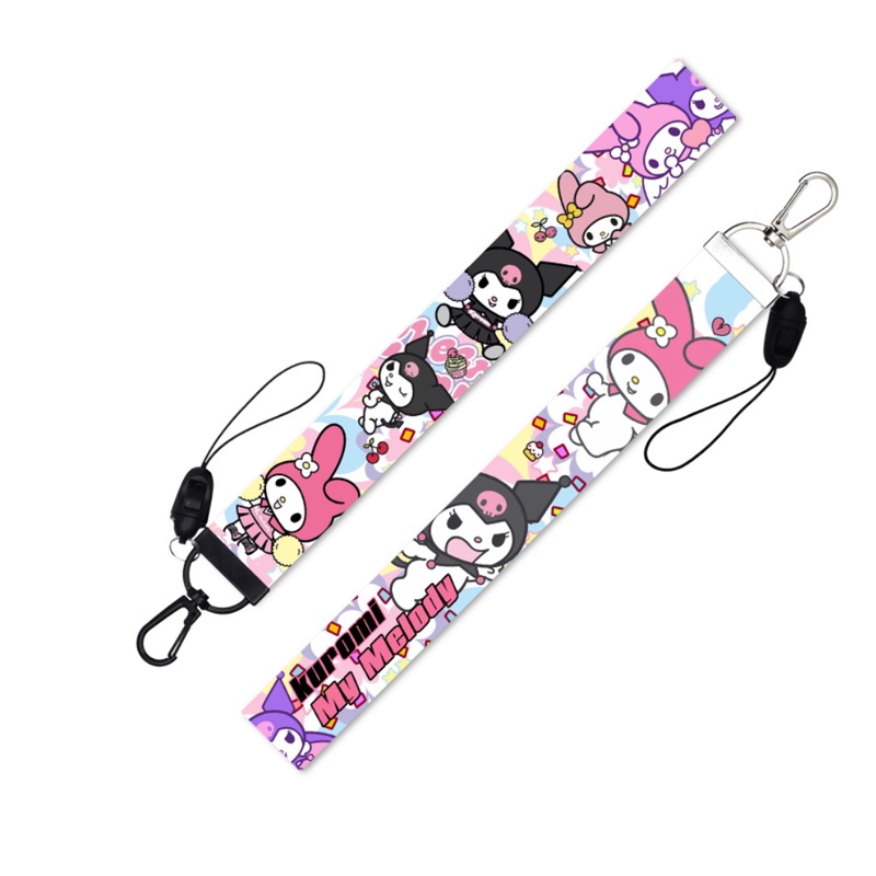 Sẵn Sàng Hàng!!! Mới Dây Đeo Cổ Giữ Thẻ Id Họa Tiết Nhân Vật Sanrio Kuromi Đáng Yêu
