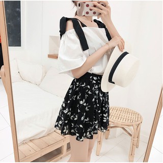 Quần Đùi Giả Váy Ống Rộng Họa Tiết Hoa Nhí - T03