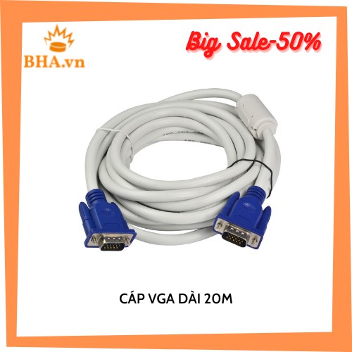 Dây cáp tín hiệu VGA dài 1,5m trắng