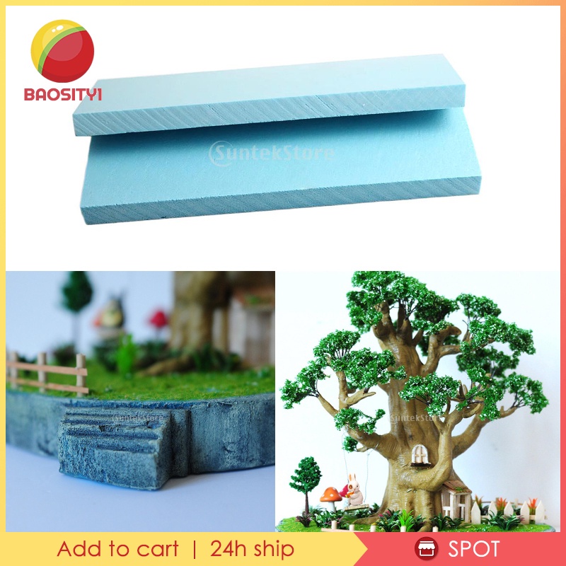 5pcs Polystyrene Foam Slab Diorama Bases for Crafting Modeling Art Projects Blue