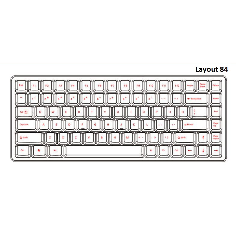 Set Keycap PBT xuyên led nút bàn phím cơ phù hợp layout 61-68-75-84-87