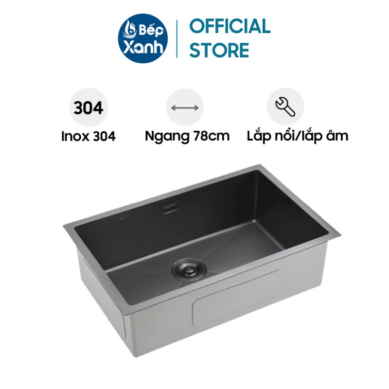 [FREESHIP HCM] Chậu Rửa Chén Vision Manual Sink Ecalite ESD-7845HB - Ngang 78cm