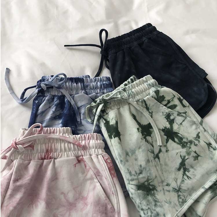 Quần Short Loang Nữ Ống Rộng 🦋 Quần Đùi Nữ Dây Rút Túi Trước 4 Màu 🦋