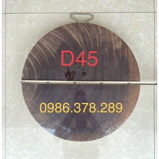 Thớt gỗ nghiến hàng chuẩn đường kính 45cm tặng kèm đai inox