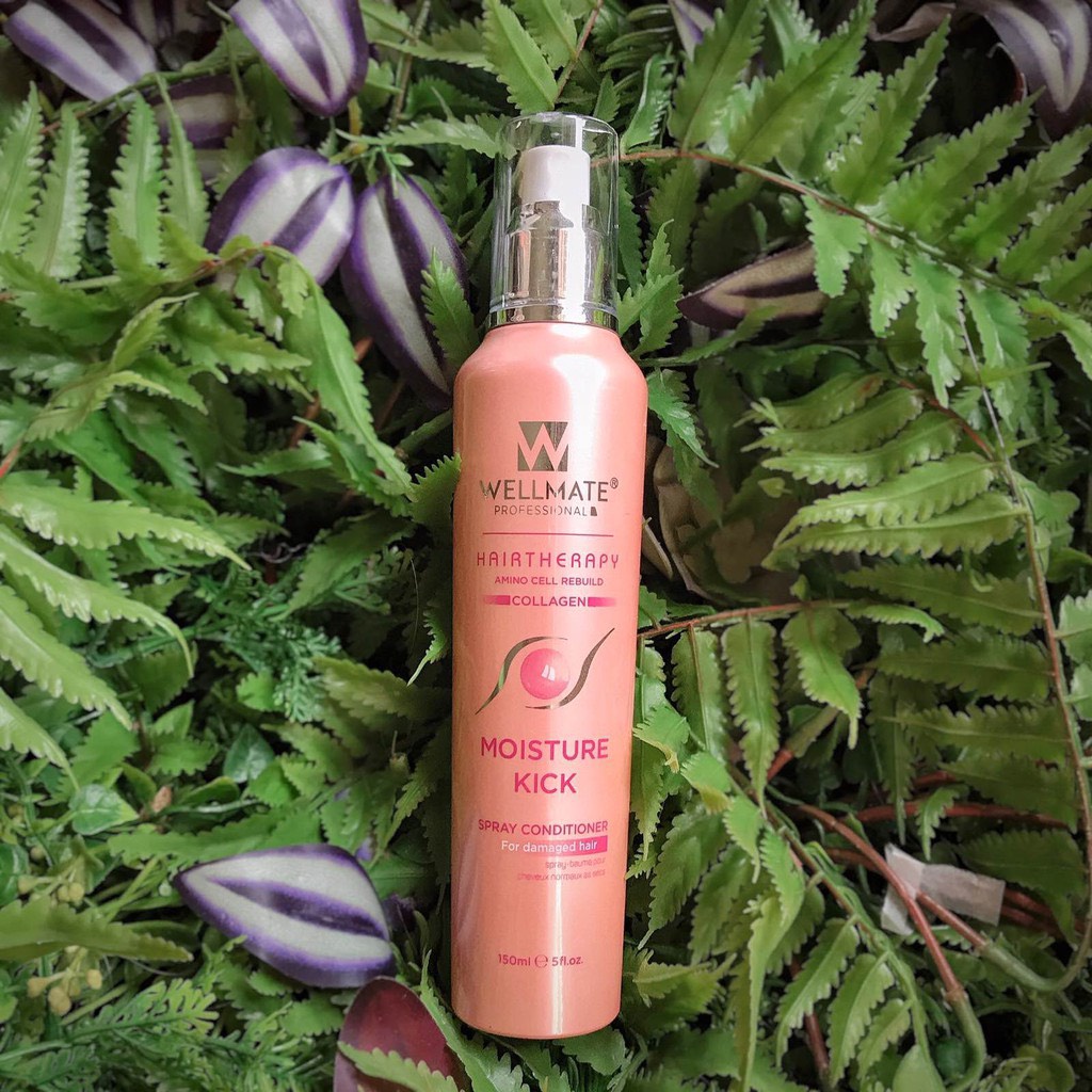 Sữa dưỡng tóc phục hồi chống rối VITAMIN hoa sứ Wellmate Moisture Kick Spray Conditioner 150ml