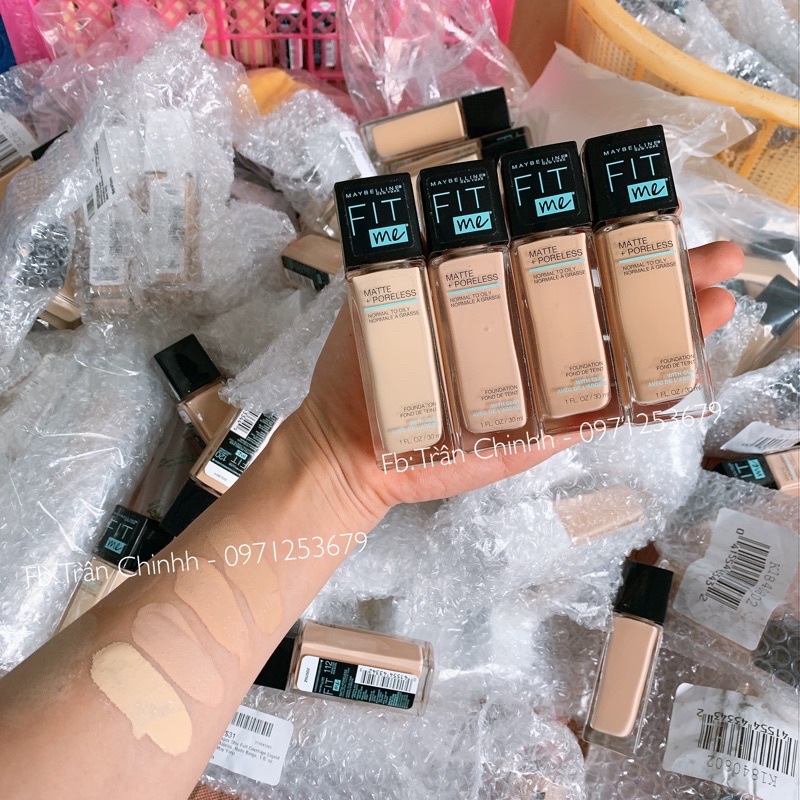 Bill US - Kem nền Maybelline Fit Me Matte & Poreless tone 110, 112, 115, 120, 125