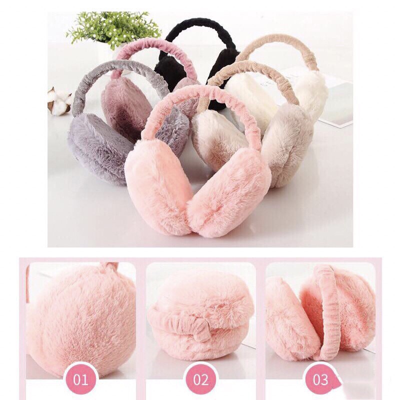 Bông chụp tai giữ ấm lông thú Sicogo