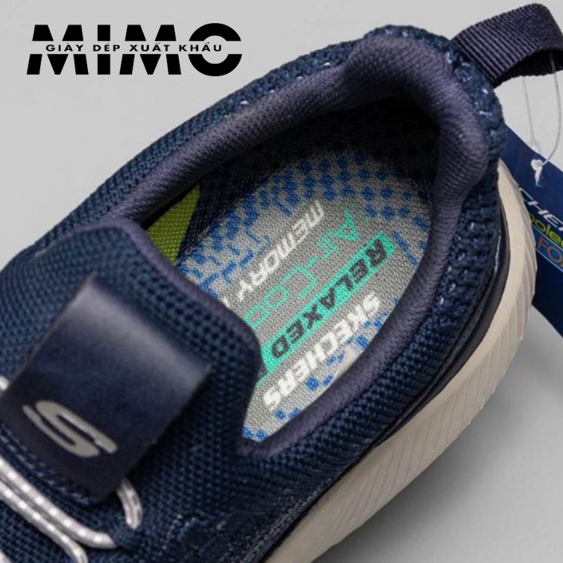Skechers navy, giày thể thao nam siêu êm mềm nhẹ, bền đẹp, thoáng khí, không hôi chân