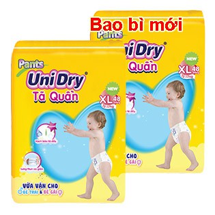 (Tặng hộp bút) Combo 2 Tã quần Unidry M60 L54 XL48 XXL44 miếng