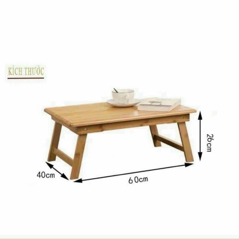 Bàn gỗ xếp gọn chân thanh chắc chắn, kích thước 40*60cm