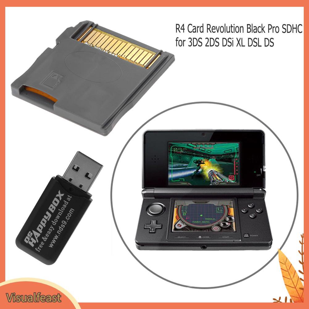 <卍>2pcs R4 Revolution Black Pro SDHC for 3DS 2DS DSi XL DSL DS+Card Readers-247073