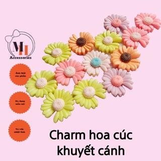 Charm sticker hoa cúc khuyết cánh mhpkh03 gắn kẹp tóc điện thoại
