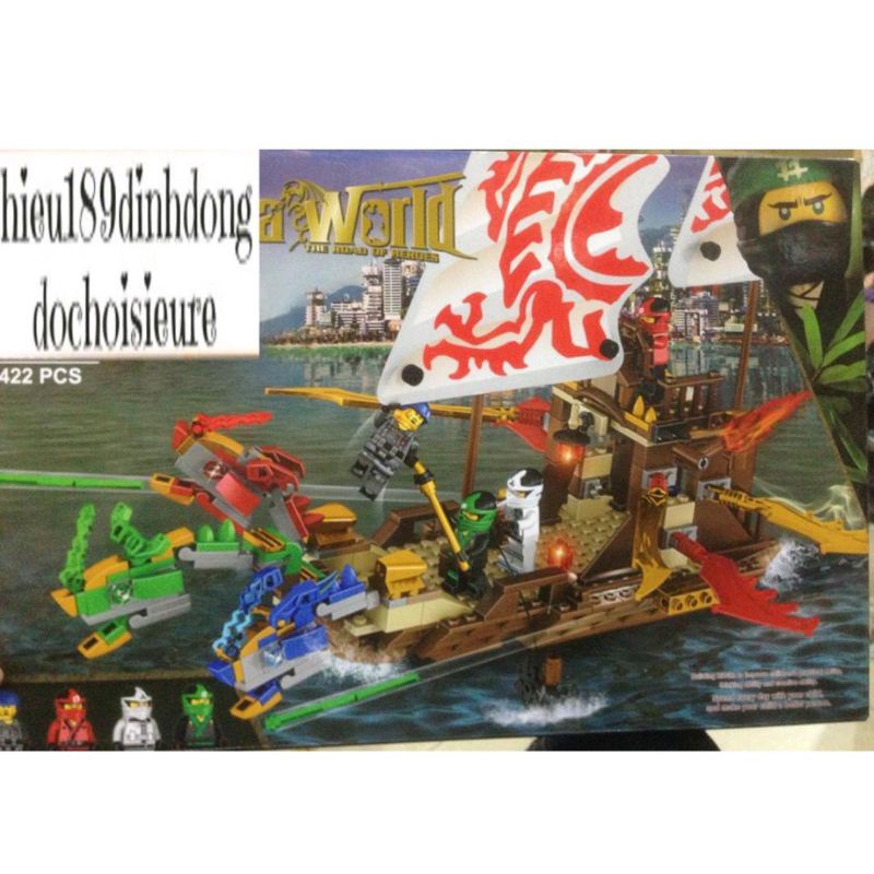 Bộ đồ chơi lego ninjago thuyền đầu rồng giá rẻ ( hãng  Lego Trung Quốc )hàng cũ