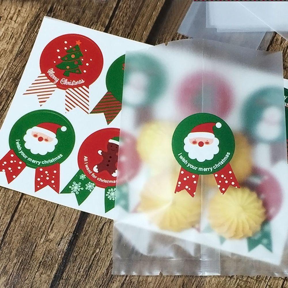 Miếng Dán Trang Trí Quà Tặng Đa Năng Hình Cây Thông / Người Tuyết / Kẹo Merry X 'Mas Kiểu Vintage