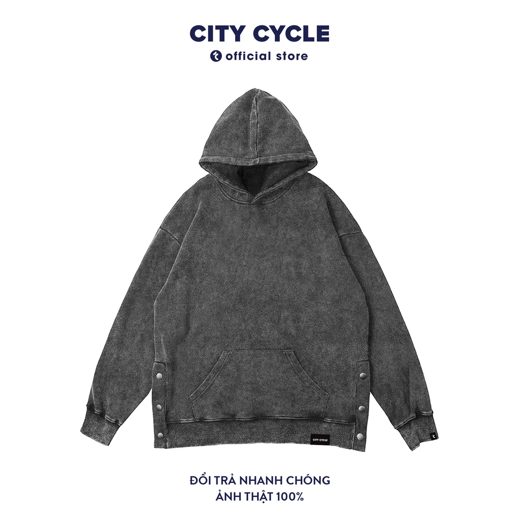 Áo hoodie unisex acid button City Cycle - áo nỉ hoodie unisex form rộng in hình Local Brand